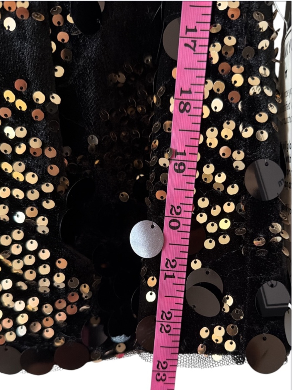 Adrianna Papell Blouse Embellished With Beads & Sequins Over Velvet Size 6 NWT - Picture 6 of 9